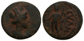 Greek coins Cappadocia, Tyana Tyana (?) 3.7gr 16.9mm 
Head of Tyche right, Zeus standing left, holding eagle and sceptre. nearly very fine