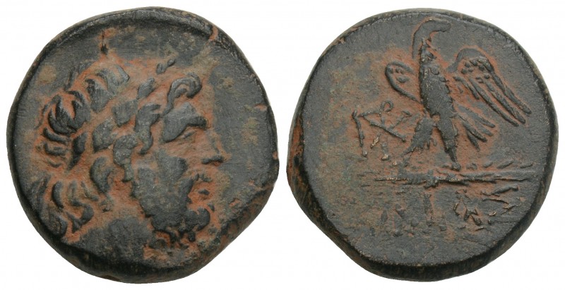 Greek Bithynia, Dia. Ca. 85-65 B.C. AE 22 20 mm, 8.1 gr 
Laureate head of Zeus r...