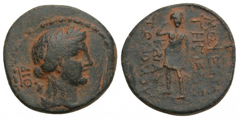 Greek Cilicia Mopsos (BC 200-0) AE 3gr 16.9mm
ca 2nd-1st cent BC. AE18 (2.93g). ...
