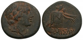 Greek Coins PONTOS. Amisos. Time of Mithradates VI Eupator (Circa 105-90 or 90-85 BC). Ae. 7.7gr 20.6mm
 Obv: Head of Dionysos right, wearing ivy wrea...