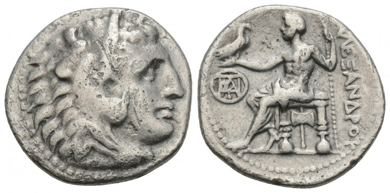 Greek
KINGS of MACEDON. Demetrios I Poliorketes. 306-283 BC. AR Drachm 18.7mm 4 ...
