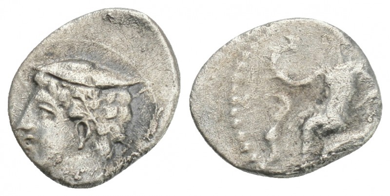 Greek Coins CILICIA. Uncertain. Obol (4th century BC). 0.6gr 11.5mm
Obv: Aphrodi...