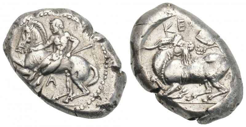 Greek Cilicia. Kelenderis circa 430-420 BC. Stater AR 22.1 mm, 10,6 g
Youthful m...