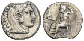 GREEK COINS
Macedonia - Alexander III - Drachma (336-323 BC, Lampsacus) 3.9gr. 16.3mm
Head of Heracles wearing a lioness. ΑΛΕΞΑΝΔΡΟΥ. Zeus sitting on ...
