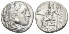 MACEDONIAN KINGDOM. Alexander III the Great (336-323 BC). AR drachm 16.6mm, 4.2 gm. XF
 Early posthumous issue of 'Colophon', ca. 310-301 BC. Head of ...