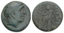 Greek Seleukid Kingdom. Antioch on the Orontes. Antiochos I Soter 281-261 BC. Bronze Æ 16.2 mm, 4.1 g
 Diademed head of Antiochos I to right / ANTIOXO...