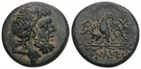 PONTOS, Pharnakia. Circa 85-65 BC. Æ 21.7mm 7.0gr . Laureate head of Zeus right / Eagle on thunderbolt; star.
SNG Copenhagen 224. Good VF, black pati...