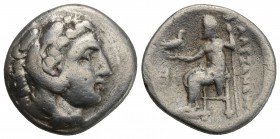 Greek KINGS OF MACEDON. Alexander III ‘the Great’, 336-323 BC. Drachm Silver, 16.9 mm, 4.00 g, uncertain mint in western Asia Minor, circa 323-280.
 H...