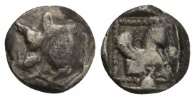 Greek Coins DYNASTS OF LYCIA. Uncertain dynast (Circa 480 BC). Obol. Uncertain mint. 0.6gr 8.7mm
Obv: Forepart of bull left. Rev: Forepart of Pegasos ...