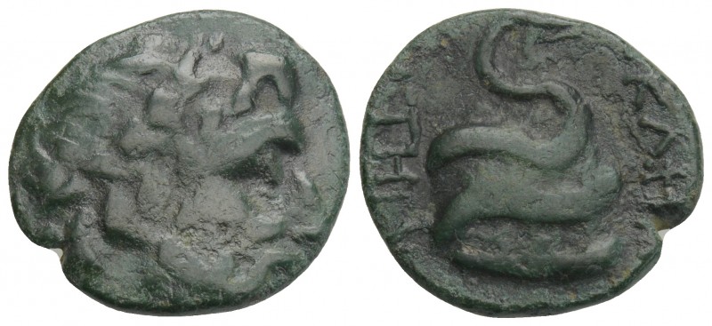 Greek Mysia, Pergamon. Ca. 200-113 B.C. AE 15 (19.2 mm, 3.8 g, ). 
Laureate head...