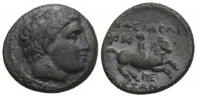 Greek KINGS OF MACEDON. Alexander III ‘the Great’, 336-323 BC. AE (Bronze, 18.1 mm, 4.3gr ),
 Miletos, struck under Asandros, circa 323-319. Diademed ...