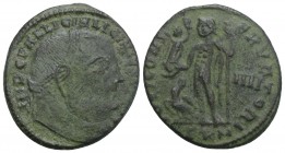Roman Imperial Licinius I AD 308-324. Nicomedia Follis Æ 22.7 mm, 2,83 g IMP C VAL LICIN LICINIVS P F AVG, laureate head right 
 IOVI CONSERVATORI, Ju...