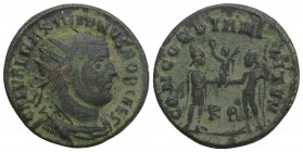 Constantius I, as caesar (Maximianus Herculius, 286-310), Nummus, Cyzicus, c. AD 295-299 AE (g 3,4 mm 20.7mm)
 FL VAL CONSTANTIVS NOB CAES, radiate an...