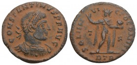 Roma İmperial Coins Constantine I Æ Follis. Treveri (Trier), AD 310-313. 2.8Gr 19.4mm
CONSTANTINVS PF AVG, laureate and cuirassed bust right 
 SOLI IN...