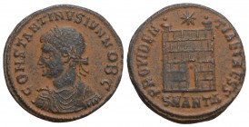Roman Imperial Coins CONSTANTINE II (Caesar, 316-337). Follis. Antioch. 2.1 Gr 18.8 mm
 Obv: CONSTANTINVS IVN NOB C. Laureate, draped and cuirassed bu...