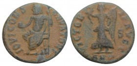 Roman Coins
Antioch Maximinus II, 310 - 313 AD AE Follis,14.7mm, 1.3 gram
Obverse: IOVI CONSERVATORI, Jupiter seated left holding globe and scepter.
R...
