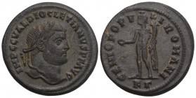 Roma İmperial Coins Diocletianus (284-305).
(D) Follis , Cyzicus (Erdek), 3. Offizin, 297-299 AD. 9.8gr 28.2mm
 Head with laurel wreath / Genius with ...