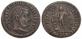 Roman Imperial Coins LICINIUS I (308-324). Follis. Alexandria. 3.8gr 19.2mm
Obv: IMP C VAL LICIN LICINIVS P F AVG. Laureate head right. Rev: IOVI CONS...