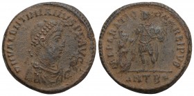 Roman İmperial Coins 
Valentinianus II (375-392). (D) AE 2 (6.2 g 23.8mm), Antiochia (Antakya), 2. Offizin, 378-383 AD. Bust with pearl diadem, draper...