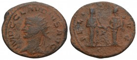 Roman Imperial Claudius II (Gothicus) AD 268-270. Cyzicus Billon Antoninianus 20.6 mm, 3,0 g