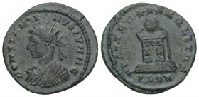 Roman Imperial
Constantine II, as Caesar, BI Nummus. London, AD 321-322. 3.2GR 19.5mm.
CONSTANTINVS IVN N C, radiate and trabeate bust left BEATA TRAN...