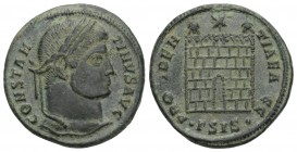 Roman Imperial Coins CONSTANTINE I THE GREAT (307/310-337). Follis. Siscia. 3.1Gr 19mm
Obv: CONSTANTINVS AVG. Laureate head right. Rev: PROVIDENTIAE A...