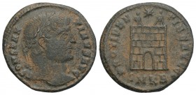 Roman Imperial Constantine I ‘The Great’ (307-337) AE follis, issued 325-6. Cyzicus, 2.8GR , 19.5mm. 
Obv: CONSTAN-TINVS AVG, laureate head right Rev:...