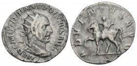 Roman Imperial Trajan Decius AD 249-251. Rome Antoninianus AR 21.1 mm, 2.9 g 
IMP C M Q TRAIANVS DECIVS AVG, radiate and cuirassed bust right / ADVENT...