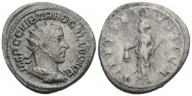 Roman Imperial Trebonianus Gallus AR Antoninianus. Rome AD 252-253. 4.9gr 23.4mm
IMP C[AE] C VIB TREB GALL[VS] AVG, radiate, 
draped and cuirassed bus...