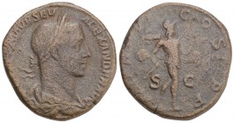 Roman Imperial Severus Alexander. A.D. 222-235. AE sestertius 18.7gr 29.5mm. Rome mint, struck A.D. 228.
 IMP CAES M AVR SEV ALEXANDER AVG, laureate a...