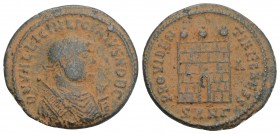IMPERIAL ROMAN Licinius II. (317-324 AD) Heraclea Thraciae (Eregli), 3rd Offizin 318-320 AD.2.9GR 19.2MM
 D N VAL LICIN LICINIVS NOB C, bust with laur...