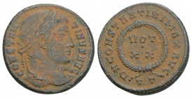 Roman Imperial Constantine I, 307/310-337. Follis (Bronze, 18 mm, 3.0 g Ticinum, 322-325. 
CONSTAN-TINVS AVG Laureate head of Constantine I to right. ...