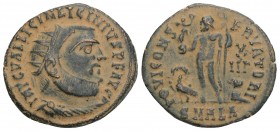 Licinius I. A.D. 308-324. AE follis. Alexandria mint, Struck A.D. 321-324. 2.5GR 19.6MM
 IMP C VAL LICIN LICINIVS P F AVG, radiate, draped, and cuiras...