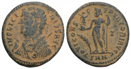 Roman Imperial 
Licinius I, 308-324. Follis, Nicomedia, 317-320. 3.2GR 20.2MM
IMP LICINIVS AVG Laureate and draped bust of Licinius to left holding ma...