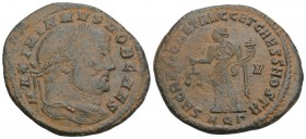 Roman Empire Aquileia mint. Galerius as Caesar AE Follis 300 A.D. Ric VI,30(a); Billon 8.8gr 29.5mm
MAXIMIANVS NOB CAES Laureate Head Right, Divergent...