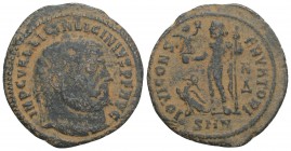 Roman Imperial Licinius I AD 308-324. Nicomedia Follis Æ 24mm mm, 3.4gr
IMP C VAL LICIN LICINIVS P F AVG, laureate head right / IOVI CONSERVATORI, Jup...