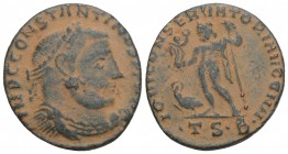 Roman Empire CONSTANTINE I. Follis. 313-316 AD Thessalonica. 3.4GR 22.3MM
 Bust laureate and with breastplate on the right. IMP CONSTANTINVS P F AVG. ...