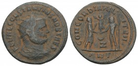 Roman Imperial
Constantius I, as Caesar, 293 - 305 AD
AE Antoninianus, Antioch Mint, 20.9MM 3.2GR
Obverse: FL VAL CONSTANTIVS NOB CAES, Radiate, drape...