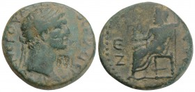 Roman Provincial Coins Trajan Galatia- Cappadocia Adada. Æ 9.8 gr 24.9 mm
Obverse laureate head of Trajan ΑΥΤ ΚΑΙ ΝΕΡΟΥΑ ΤΡΑΙΑΝΟϹ ϹΕΒΑϹ ΓΕΡ 
Reverse Z...