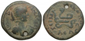 Roman Provincial Coins Julia Domna Germanikopolis Ae. 7.8 gr. 23.6mm
Obv. Julia Domna laureate, draped and cuirassed bust right IOΥΛIA ΔOMNA AΥ
Rev. Γ...