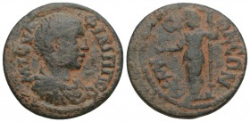 Roman Provincial Coins Phrygia Themisonium Philip II (Caesar) 5.3 gr 22.3 mm
Obv. bare-headed, draped and cuirassed bust of Philip II, r., seen from f...