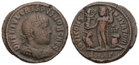 Roman İmperial Coins Crispus (Caesar, 316-326). Æ Follis (19.6mm, 3g, ). Nicomedia, 321-4.
 Laureate, draped and cuirassed bust r. R/ Jupiter standing...