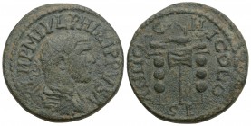 Roman Provincial PISIDIA, Antiochia .Philip I, 244-249 AD. AE 14.9Gr 26.2 mm
IMP M IVL PHILIPPVS draped and cuirassed bust of Philip to right Rev. ANT...