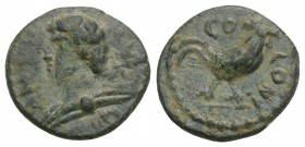 Roman Provincial Coins PISIDIA. Antiochia. Pseudo-autonomous. Time of Antoninus Pius(?) (138-161). Ae. 1.2gr. 13mm
Obv: ANTIOCH. Bareheaded and draped...