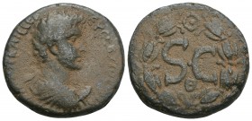 Roman Provincial Antoninus Pius Ӕ 22mm of Antioch, Seleucis and Pieria. AD 138-161. 9.4gr 23.7mm
AVT KAI T[IT AIΛ AΔPIA ANTѠNЄINOC CЄBA ЄVCЄBHC], laur...