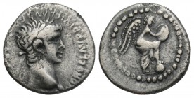 Roman Provincial Nero AR Hemidrachm of Caesarea-Eusebia, Cappadocia. AD 58-68. 1.7gr 13.7mm
 [NER]O CLAVD DIVI CLAVD [F CAESAR AVG GERMANI], laureate ...