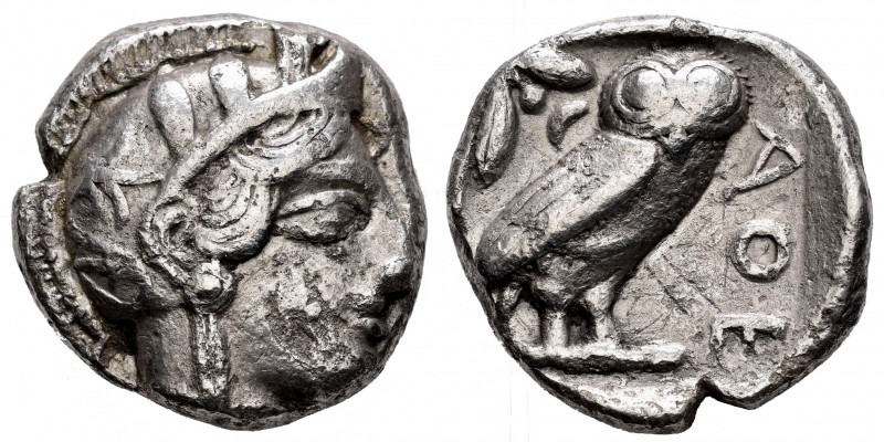 Attica. Athens. Tetradrachm. 440-404 BC. (Gc-2526). (Sng Cop-31). Anv.: Head of ...