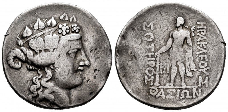 Thrace. Thasos. Tetradrachm. 148 BC. (Gc-1759). (Cy-1530). Anv.: Dionysus head r...