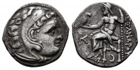Kingdom of Macedon. Antigonos I Monophthalmos. Drachm. 310-301 BC. Kolophon. In the name and types of Alexander III. (Price-1825). (Müller-275). Anv.:...