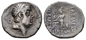 Cappadocian Kingdom. Ariobarzanes I Philoromaios. Drachm. 96-63 BC. (Cf. Simonetta-47). Anv.: Head of Ariobarzanes I right, wearing diadem. Rev.: ΒΑΣΙ...